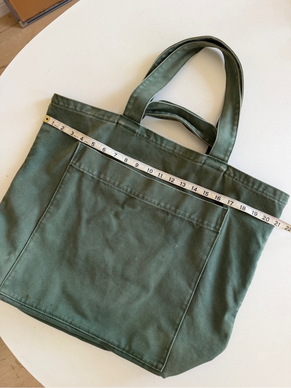 BAGGU Large Canvas Tote in Khaki - Picture 6 of 13
